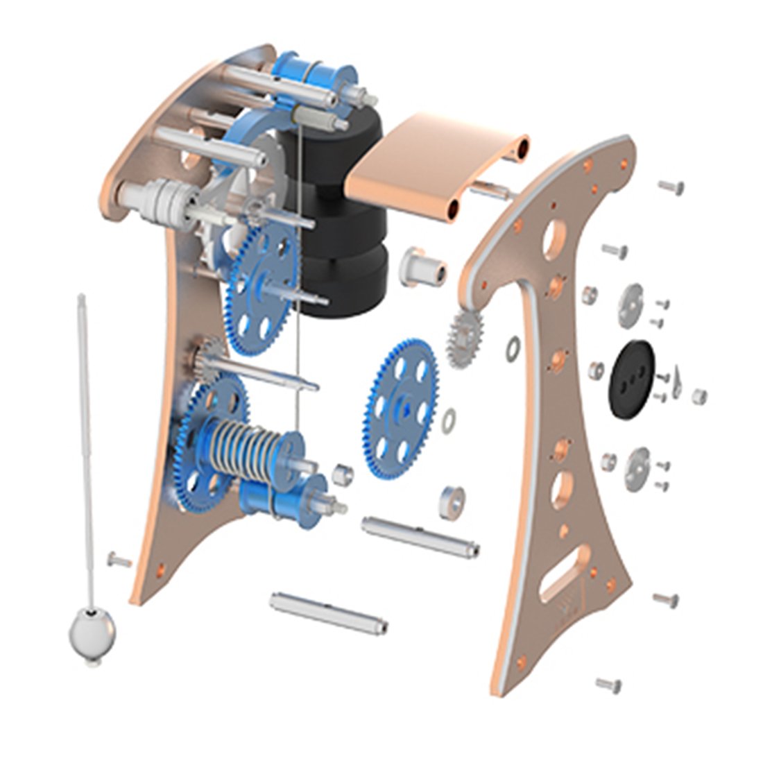 Reloj de Péndulo Metal 3D