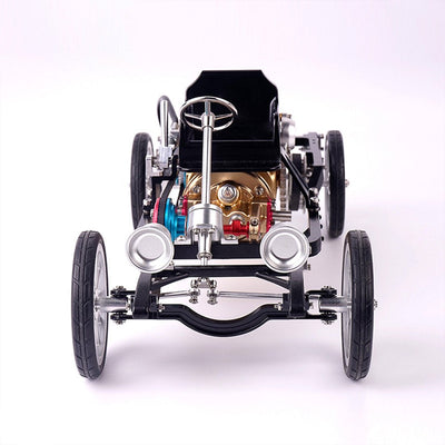Coche Retro Británico Motor Monocilíndrico Metal 3D