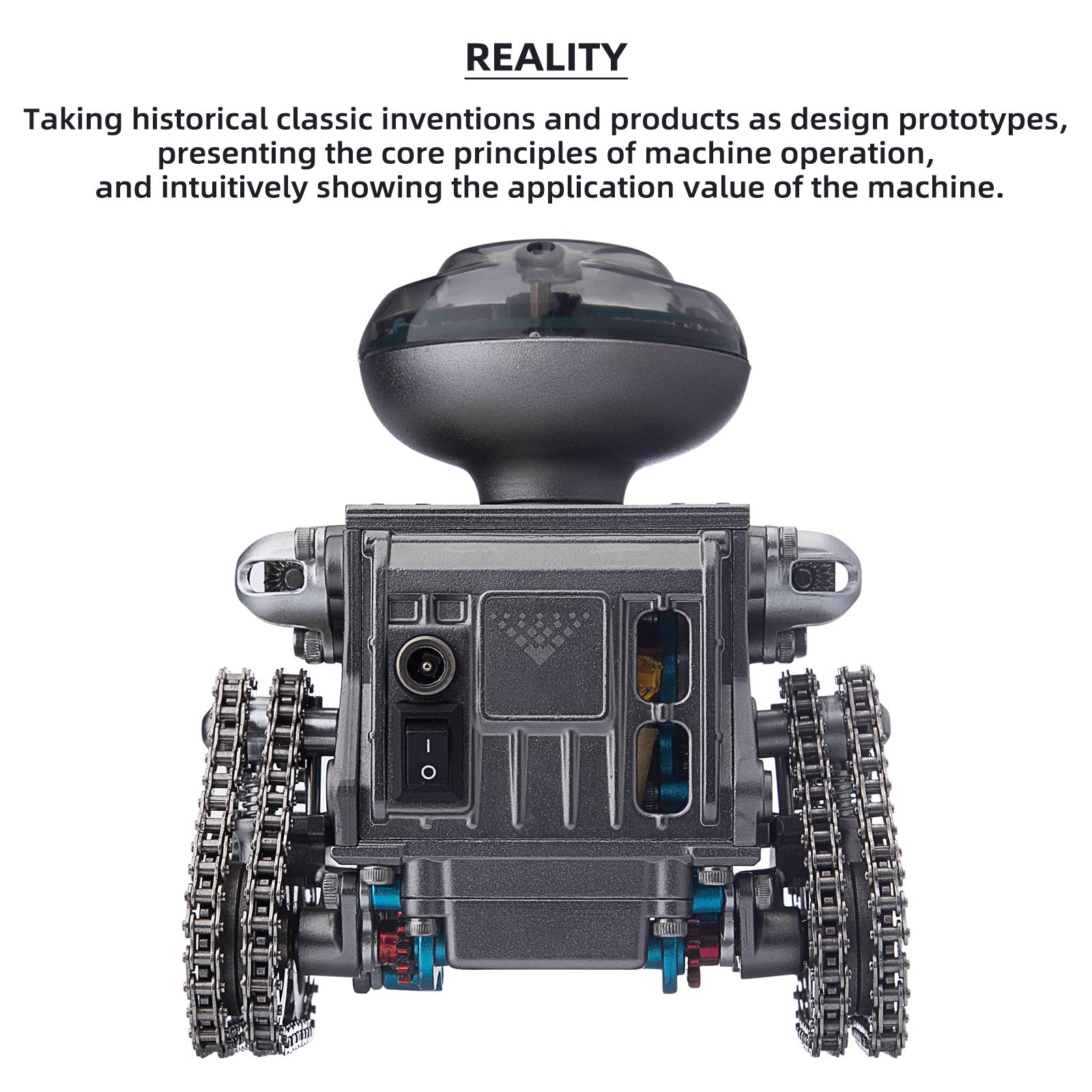 Robot Oruga RC con Altavoz Bluetooth Metal
