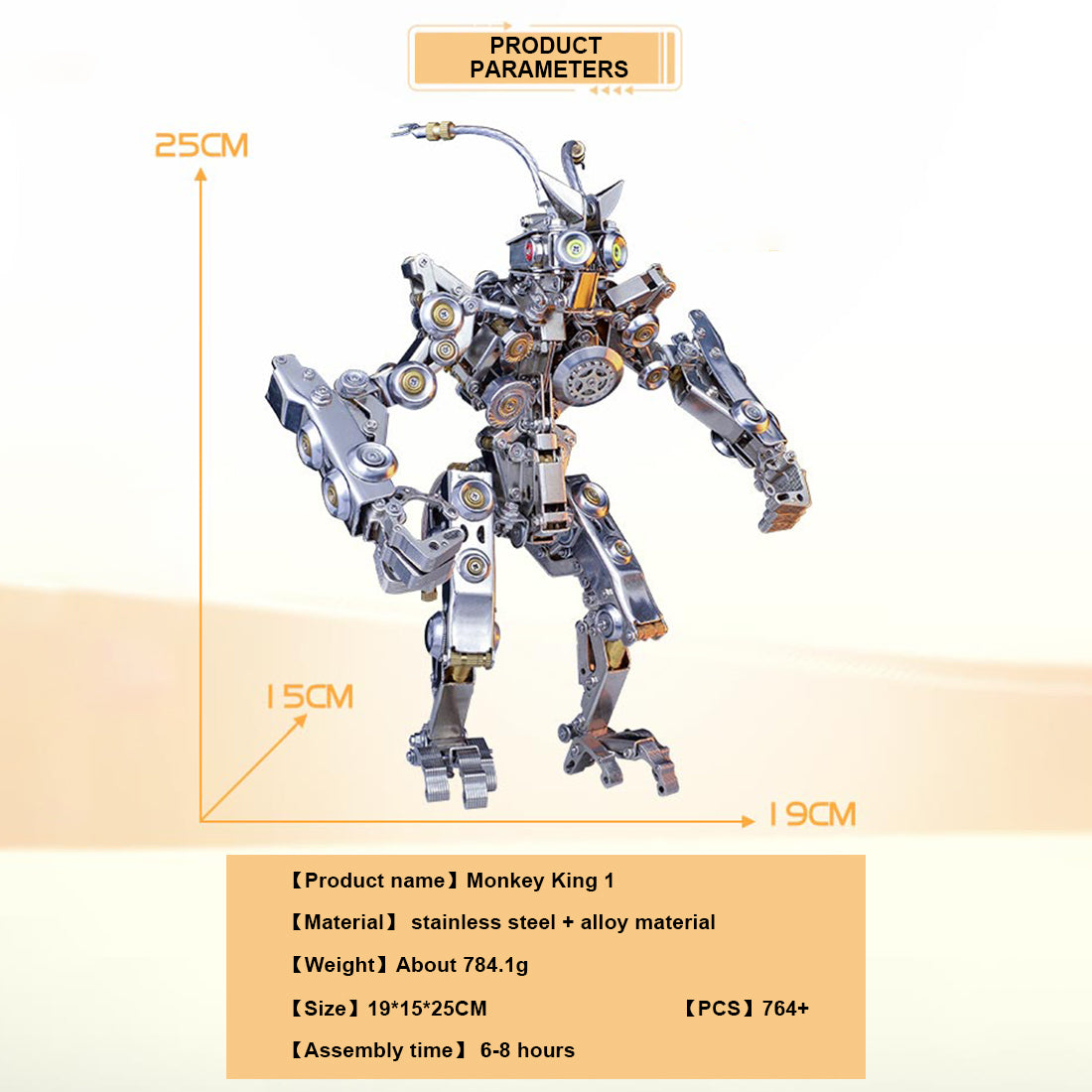 Rey Mono Transformable Mecha Metal 3D