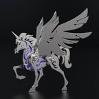Unicornio Colorido Criatura Mítica Metal 3D