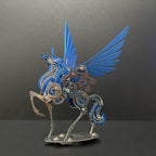 Unicornio Colorido Criatura Mítica Metal 3D