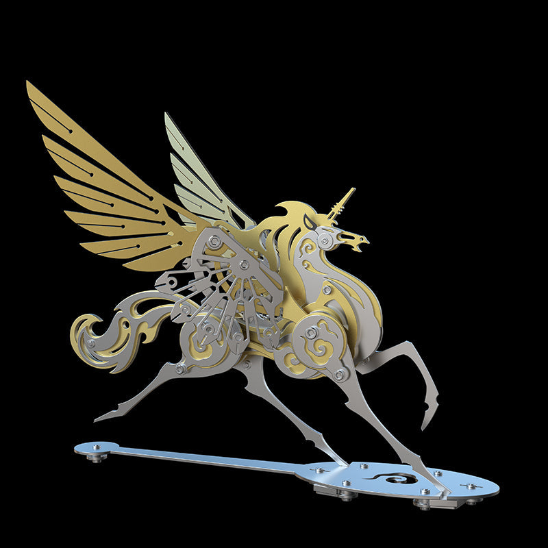 Unicornio Colorido Criatura Mítica Metal 3D