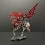 Unicornio Colorido Criatura Mítica Metal 3D