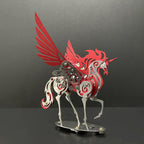 Unicornio Colorido Criatura Mítica Metal 3D