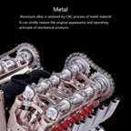 Motor V8 Mecánico Metal 3D 500 piezas