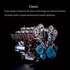 Motor V8 Mecánico Metal 3D 500 piezas