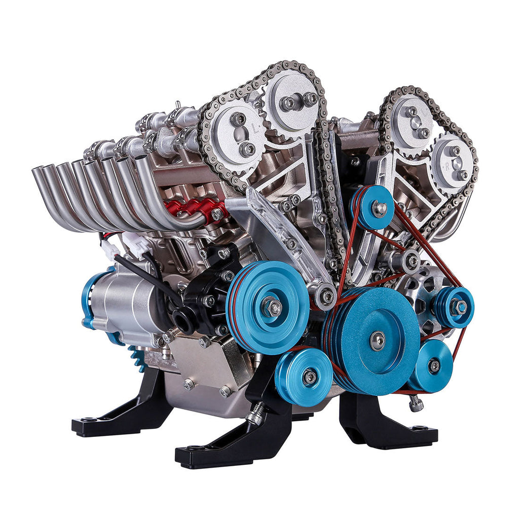 Motor V8 Mecánico Metal 3D 500 piezas