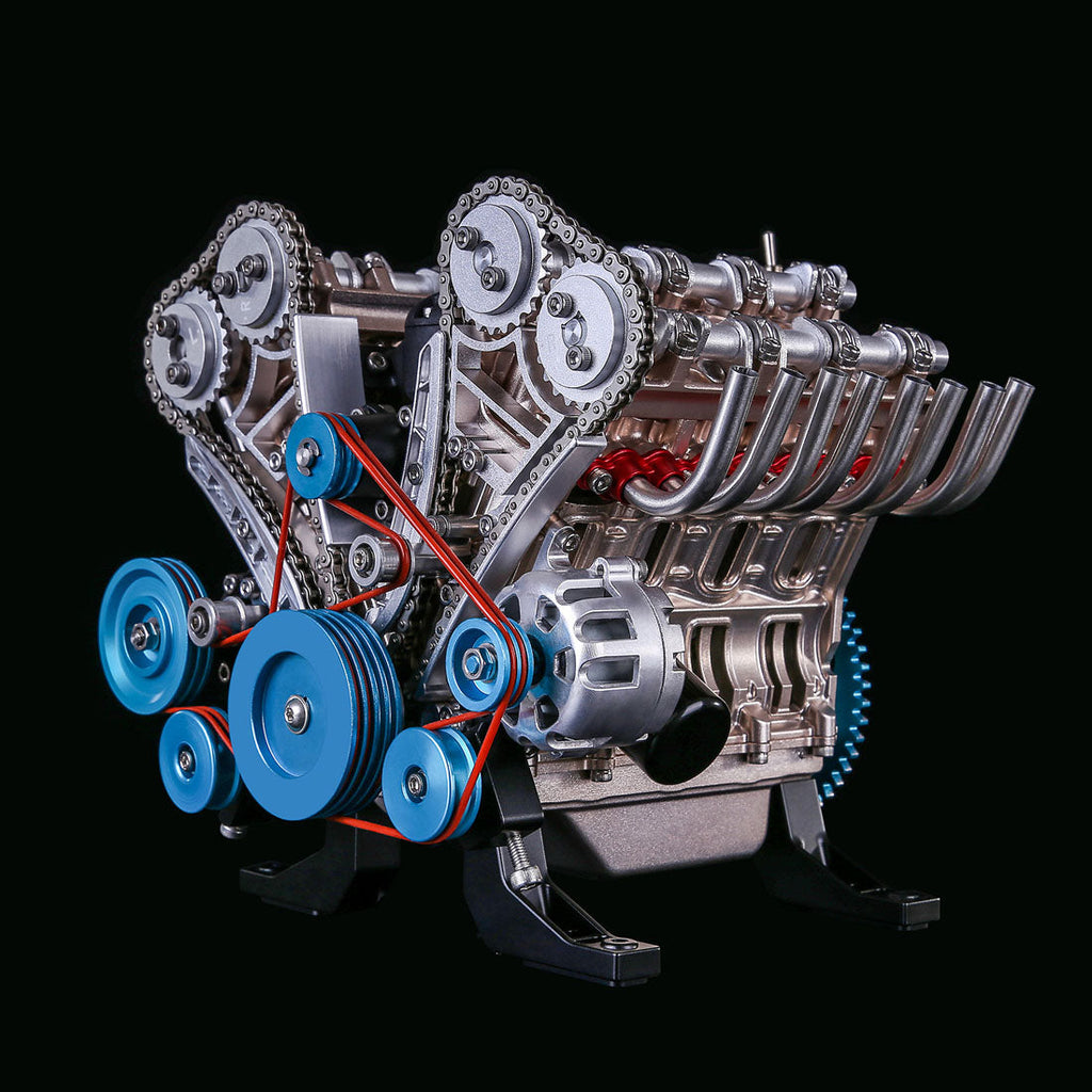 Motor V8 Mecánico Metal 3D 500 piezas