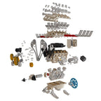 Motor V8 Mecánico Metal 3D 500 piezas