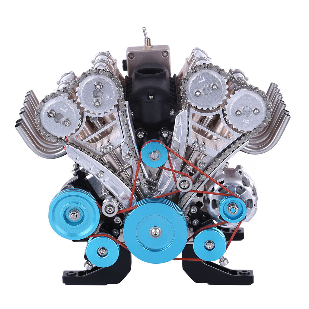 Motor V8 Mecánico Metal 3D 500 piezas