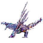 Dragón Occidental Cyberpunk Metal 3D 1300 piezas