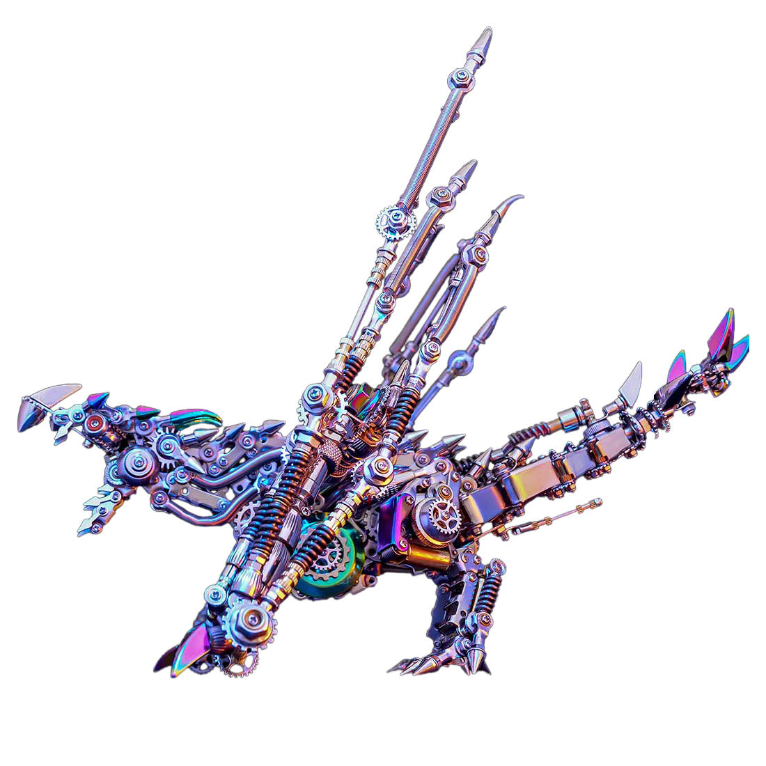 Dragón Occidental Cyberpunk Metal 3D 1300 piezas