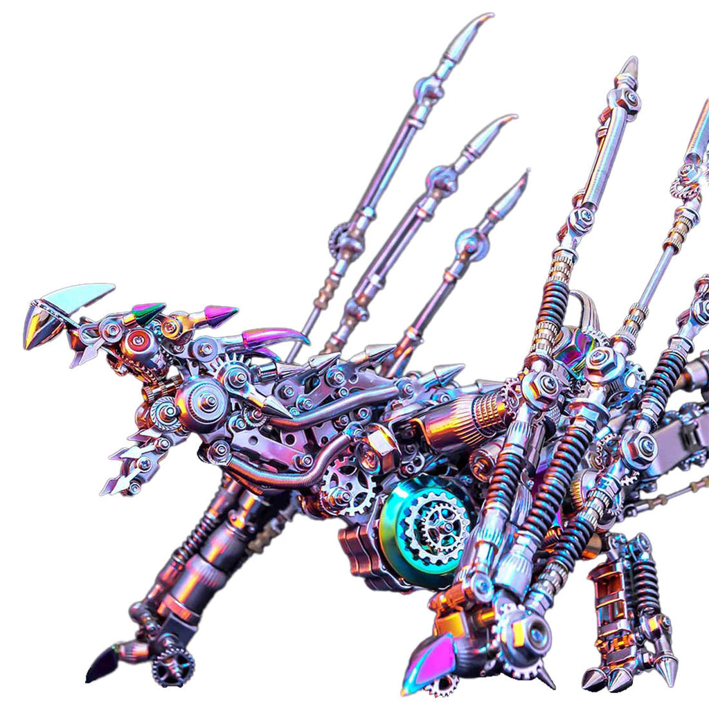 Dragón Occidental Cyberpunk Metal 3D 1300 piezas