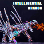 Dragón Occidental Cyberpunk Metal 3D 1300 piezas