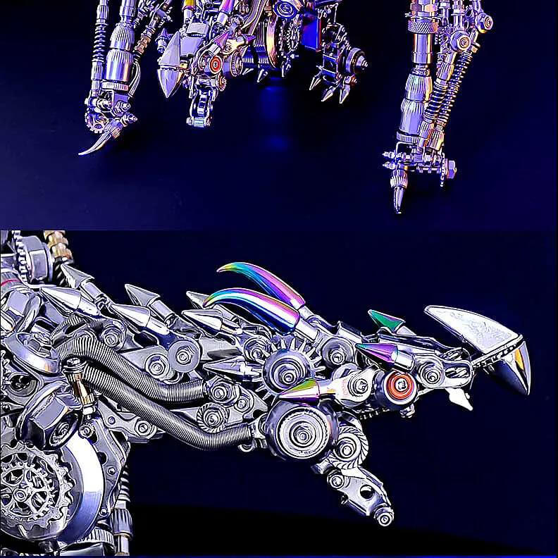 Dragón Occidental Cyberpunk Metal 3D 1300 piezas