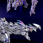 Dragón Occidental Cyberpunk Metal 3D 1300 piezas