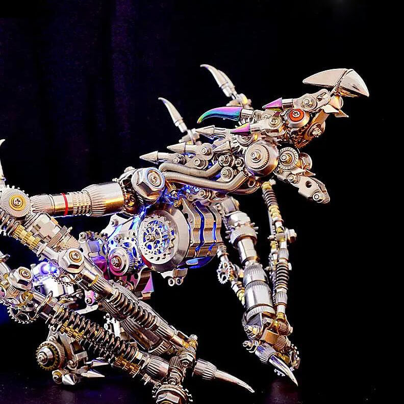 Dragón Occidental Cyberpunk Metal 3D 1300 piezas