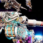 Dragón Occidental Cyberpunk Metal 3D 1300 piezas
