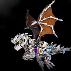 Dragón Occidental Mecánico Punk Metal 3D