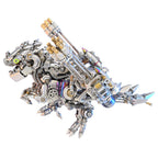 Dragón Occidental Mecánico Punk Metal 3D