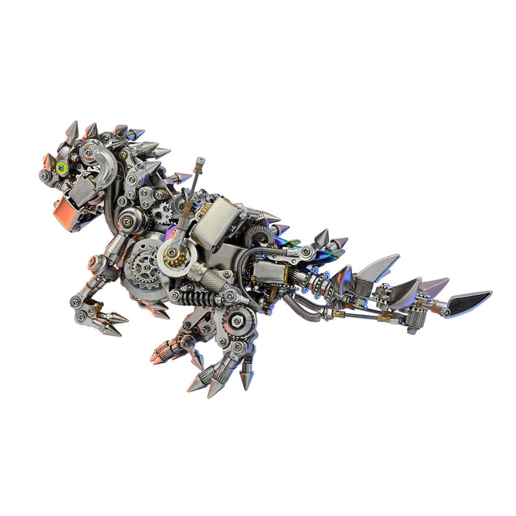 Dragón Occidental Mecánico Punk Metal 3D