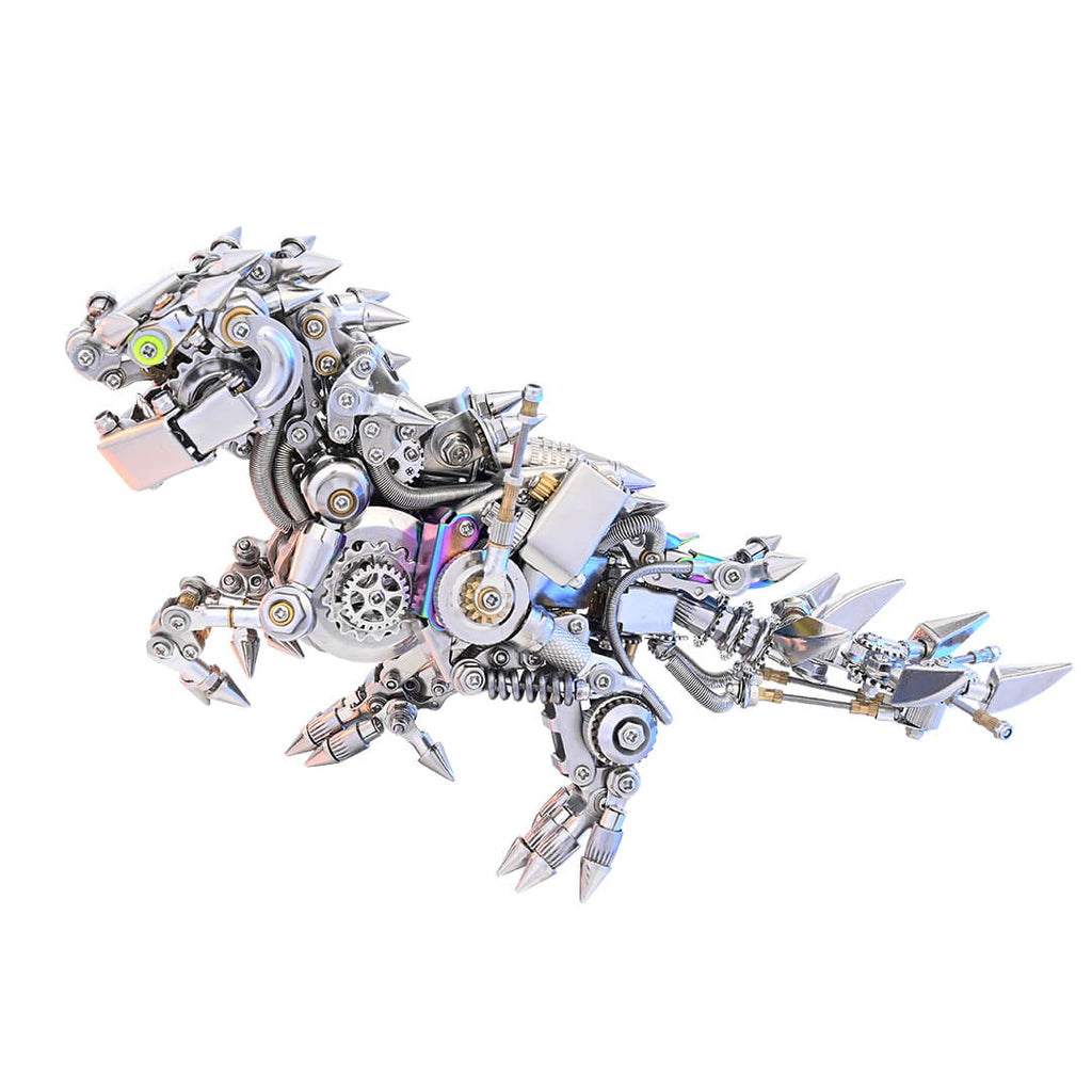 Dragón Occidental Mecánico Punk Metal 3D