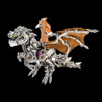Dragón Occidental Mecánico Punk Metal 3D