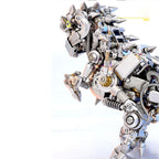 Dragón Occidental Mecánico Punk Metal 3D