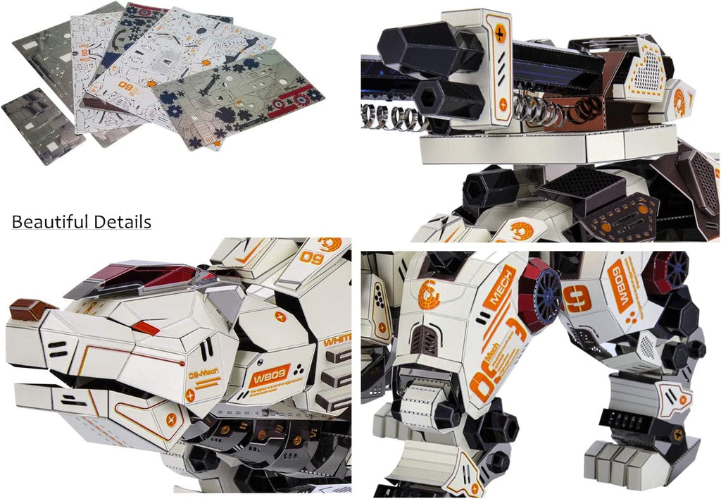 Oso Polar Blanco Mecánico Metal 3D