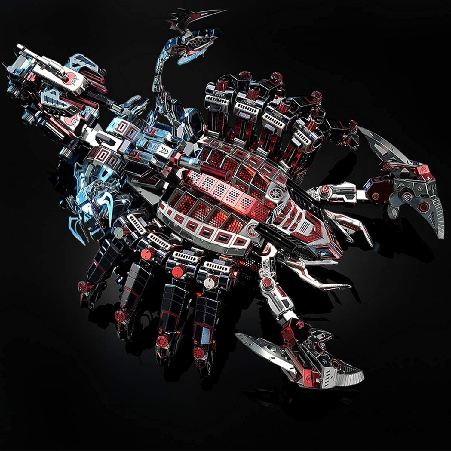 Escorpión Diablo Rojo Mecánico Metal 3D