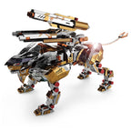 León Rugiente Mecánico Metal 3D