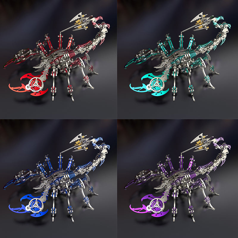 Pack 4 Escorpiones Coloridos Metal 3D