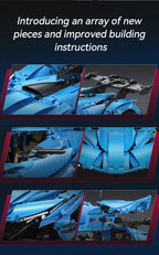 Cada 3865 Uds 1:8 ciudad azul coche de carreras V12 Hypercar modelo