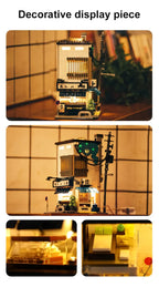 CAJA Cada City LED japonés casa de bollos al vapor arquitectura bloques de construcción amigos tienda figuras ladrillos