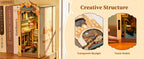 Kits Robotime Book Nook, Venecia Romántica con Luces LED, Rompecabezas 3D de Madera, Sujetalibros, Casa en Miniatura para Adultos