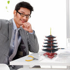 Piececool-rompecabezas 3D de Metal juego de Pagoda de cinco pisos, juguete de construcción