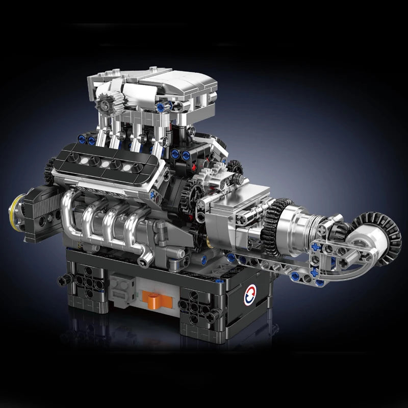Mould King 10206, pieza técnica de coche, juguetes, coche deportivo motorizado MCL V8, bloques de construcción de motor