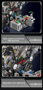 Mould King-juego de ensamblaje de motor V8, F488 supercoche