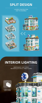 JIESTAR City Hospital Building Blocks Set, 2866 piezas de material ABS con luces LED
