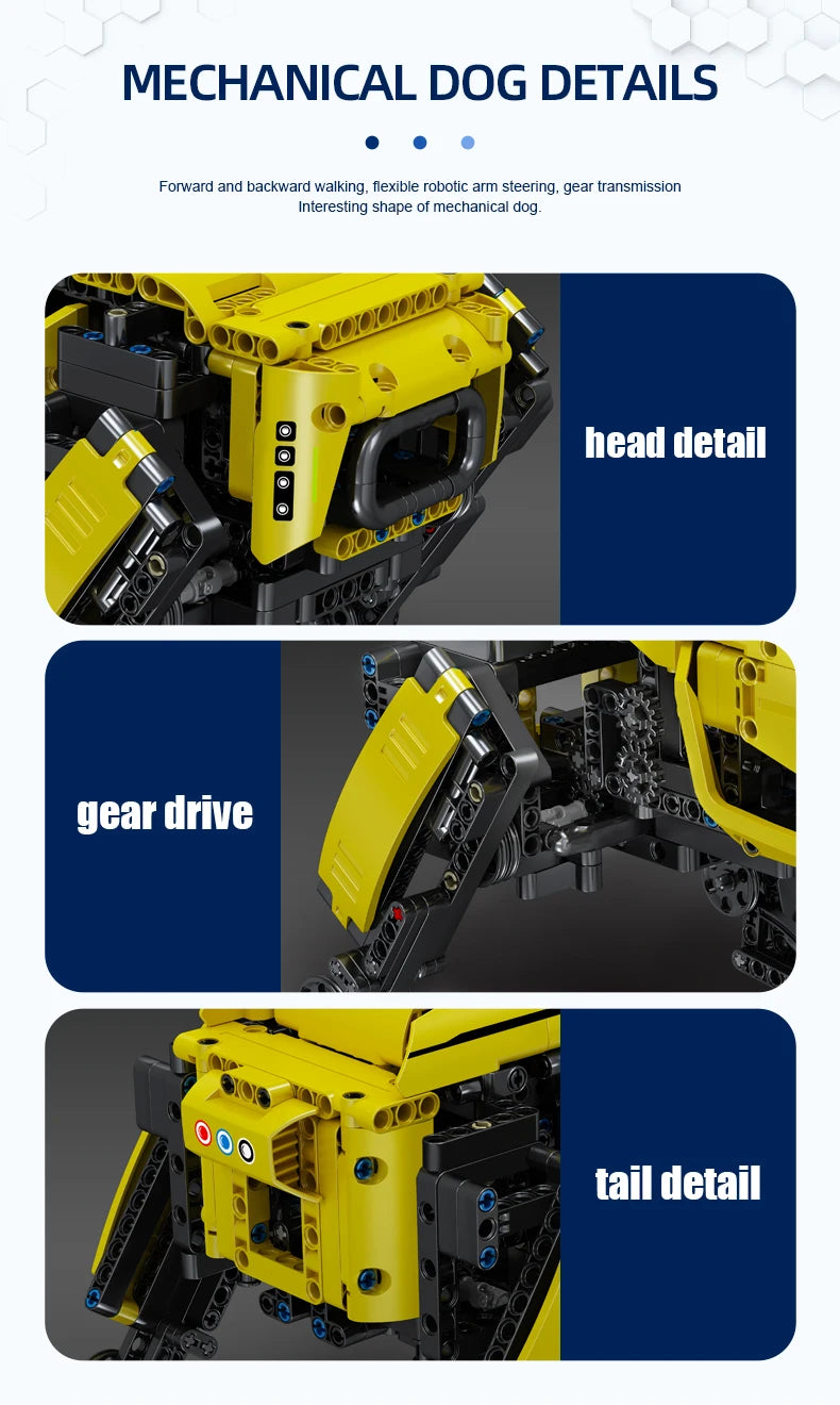 MOULD KING-Robot técnico motorizado de juguete modelo de perro grande de Boston Dynamics, AlphaDog, bloques de construcción 15066/15075