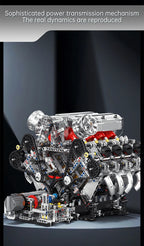 Mould King-juego de ensamblaje de motor V8, F488 supercoche