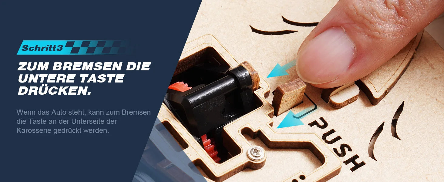 Robotime-rompecabezas de madera 3D, Kits de modelos de coches de carreras, 5H, construcción de 8-10M, motor rugiente mecánico LK505 para adultos, adolescentes y niños