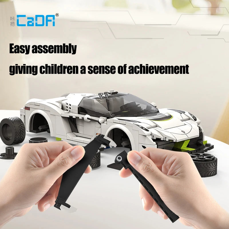 Cada-bloques de construcción de coche deportivo fantasma sueco coche de carreras