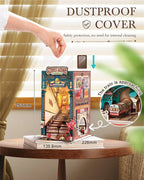 Robotime - Kits de Casa en Miniatura para Armar, Escena de Calle con Luces, Diorama, Kit de Construcción de Modelos, Decoración, Regalo para Adultos