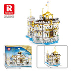 3752 Uds. Castillo Real europeo, bloques de construcción, escape de ciudad Medieval Vintage