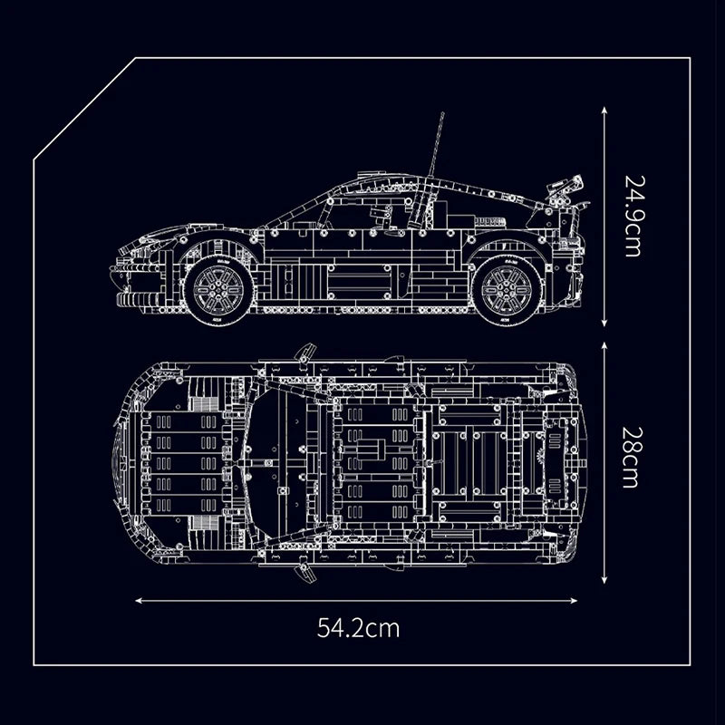 4606 Uds. Bloques de construcción de automóviles de carreras creativos 1:8 montaje de vehículos técnicos ladrillos de coche DIY