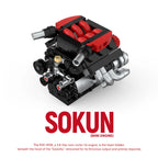 Bloques de Construcción de Motor R35 VR38 de 318 Piezas, PB8869E, Superauto Técnico SOKUN, Ladrillos Decorativos de Motor de Vehículo