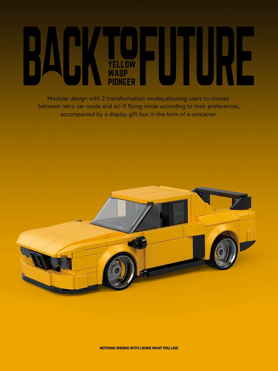 583 Uds.  bloques de construcción de Regreso al futuro PB8826, vehículo de carreras