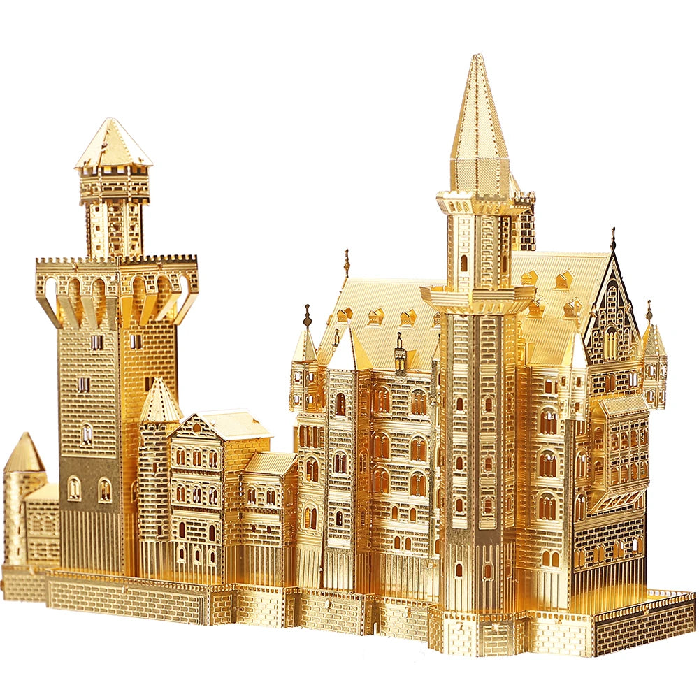 Piececool-rompecabezas de Metal 3D para adultos y adolescentes, modelo de Castillo